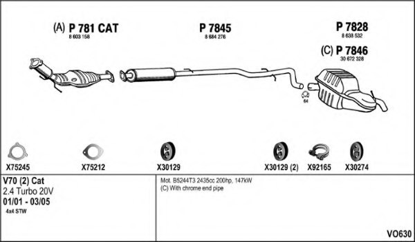 FENNO VO630 Exhaust System